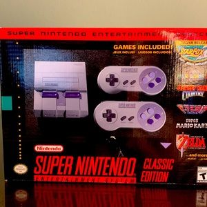 NIB Super Nintendo Classic Edition with games